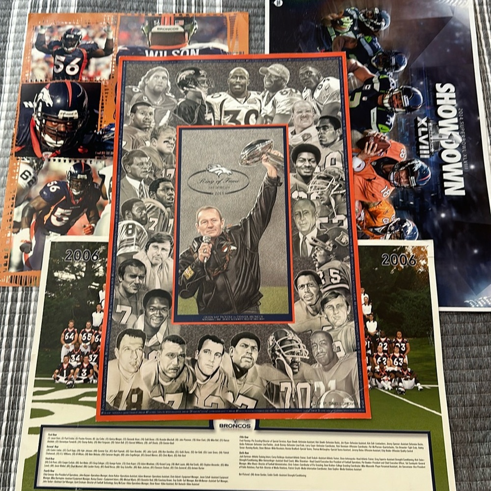 Denver bronco 10 x 16 cardboard posters